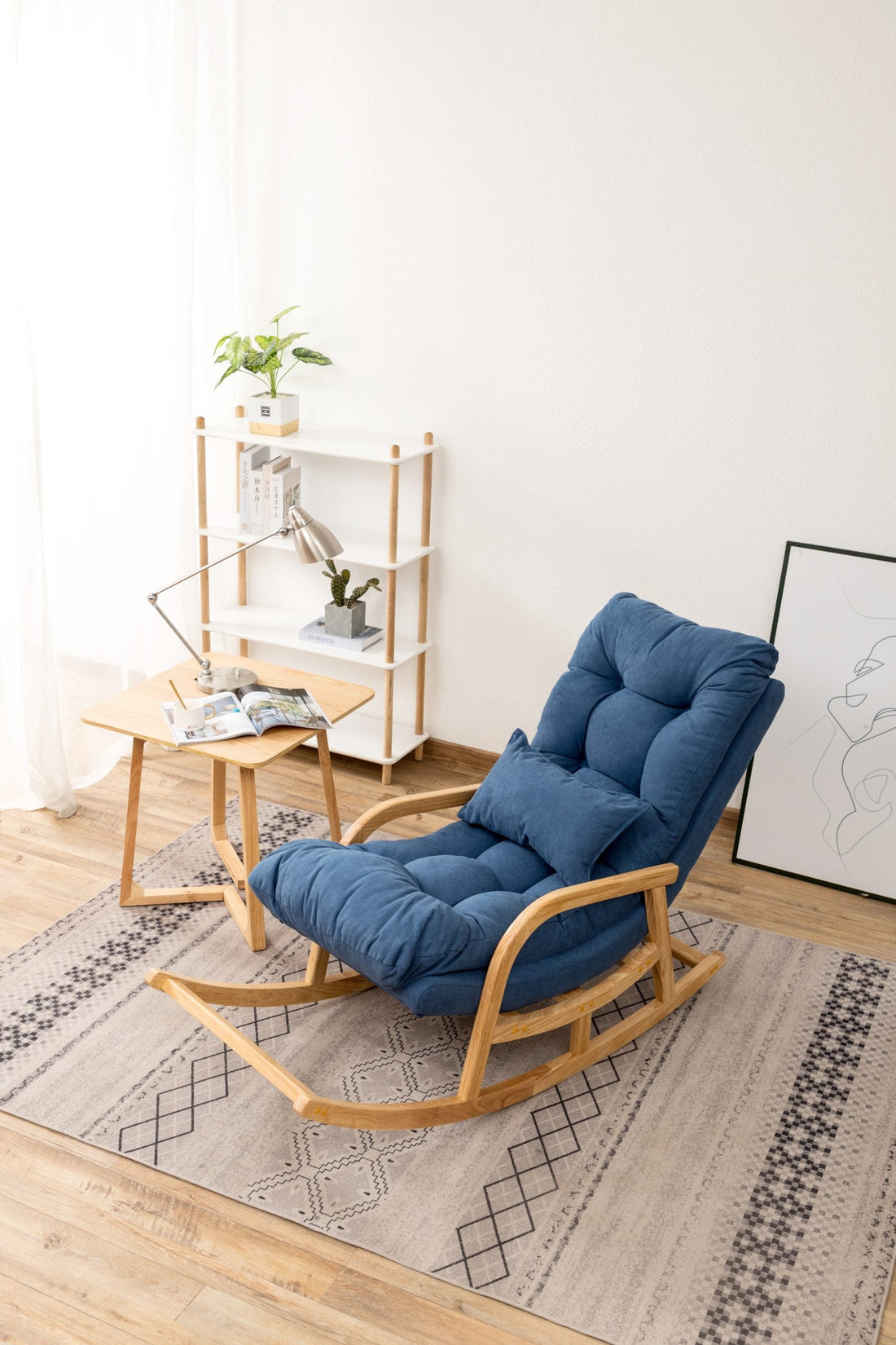 Home office fotel kék