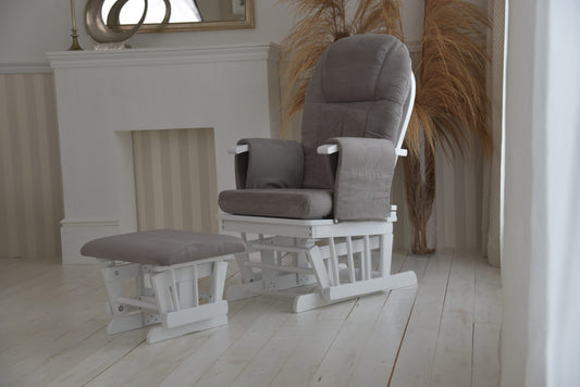 Design Plusz Hintafotel (Fehér - Szürke)