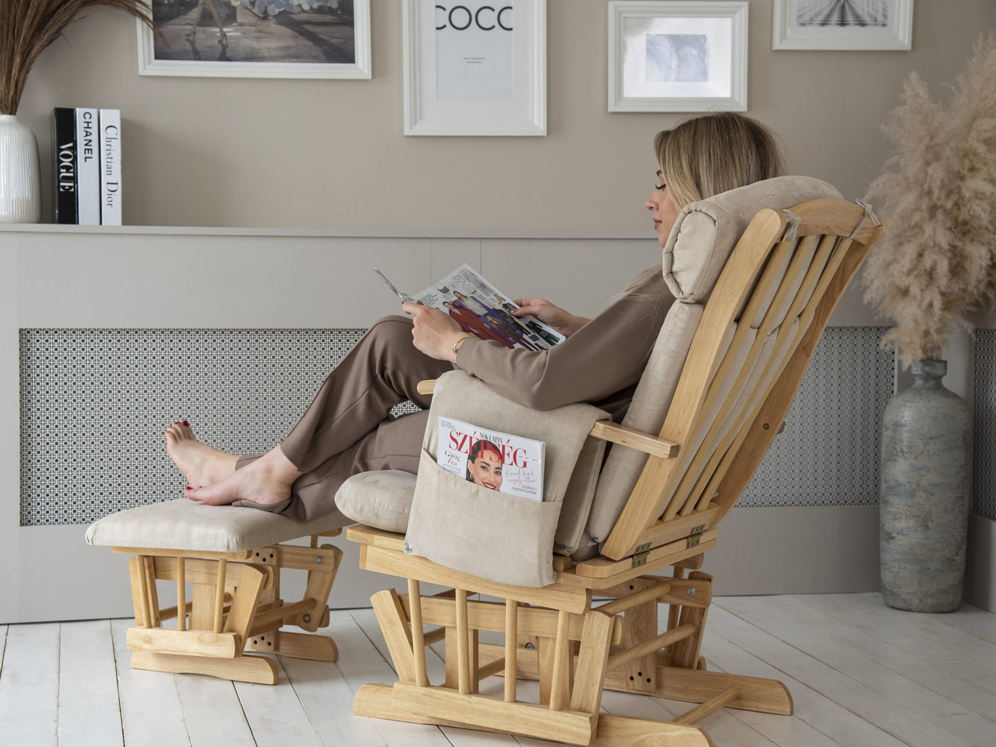 Comfort Plusz Hintafotel (Natúr - Bézs)