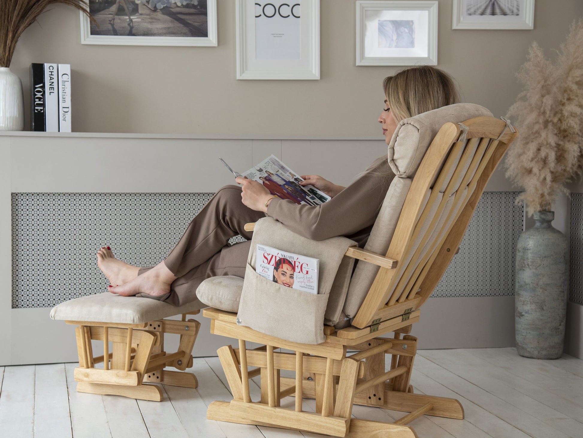 Comfort Plusz Hintafotel (Natúr - Bézs)